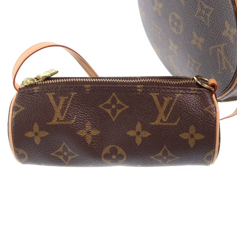 LOUIS VUITTON(ルイヴィトン) モノグラム パピヨン30 ハンドバッグ ブラウン PVC×レザー M51365 ゴールド金具 レディース