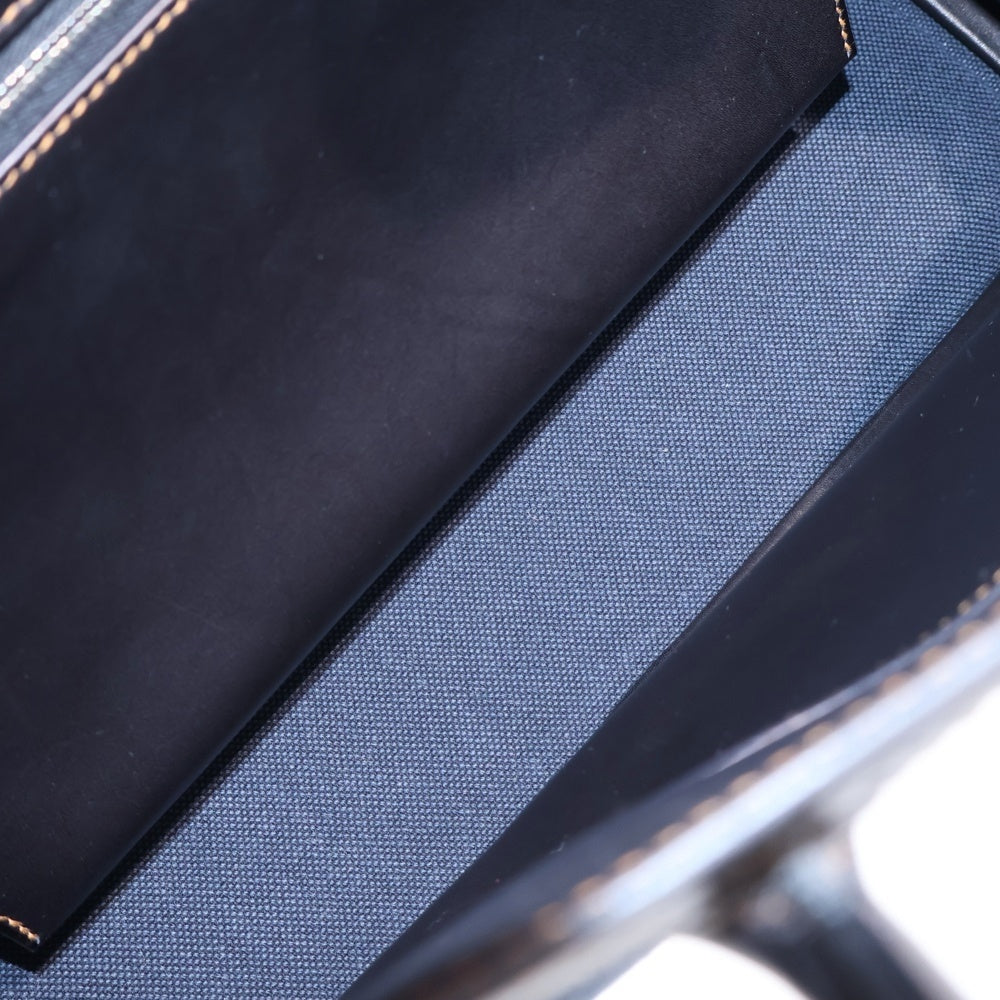 HERMES(エルメス) バーキン35ギリーズ ハンドバッグ トワルアッシュ エバーカラー デニムフォンセ シルバー金具 インディゴ/ブラック □P刻印 レディース