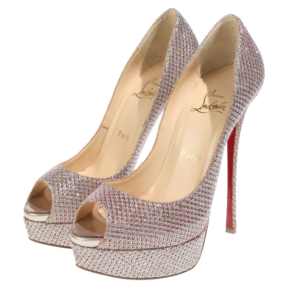 CHRISTIAN LOUBOUTIN(クリスチャンルブタン) グリッターパンプス シルバー 37 レディース