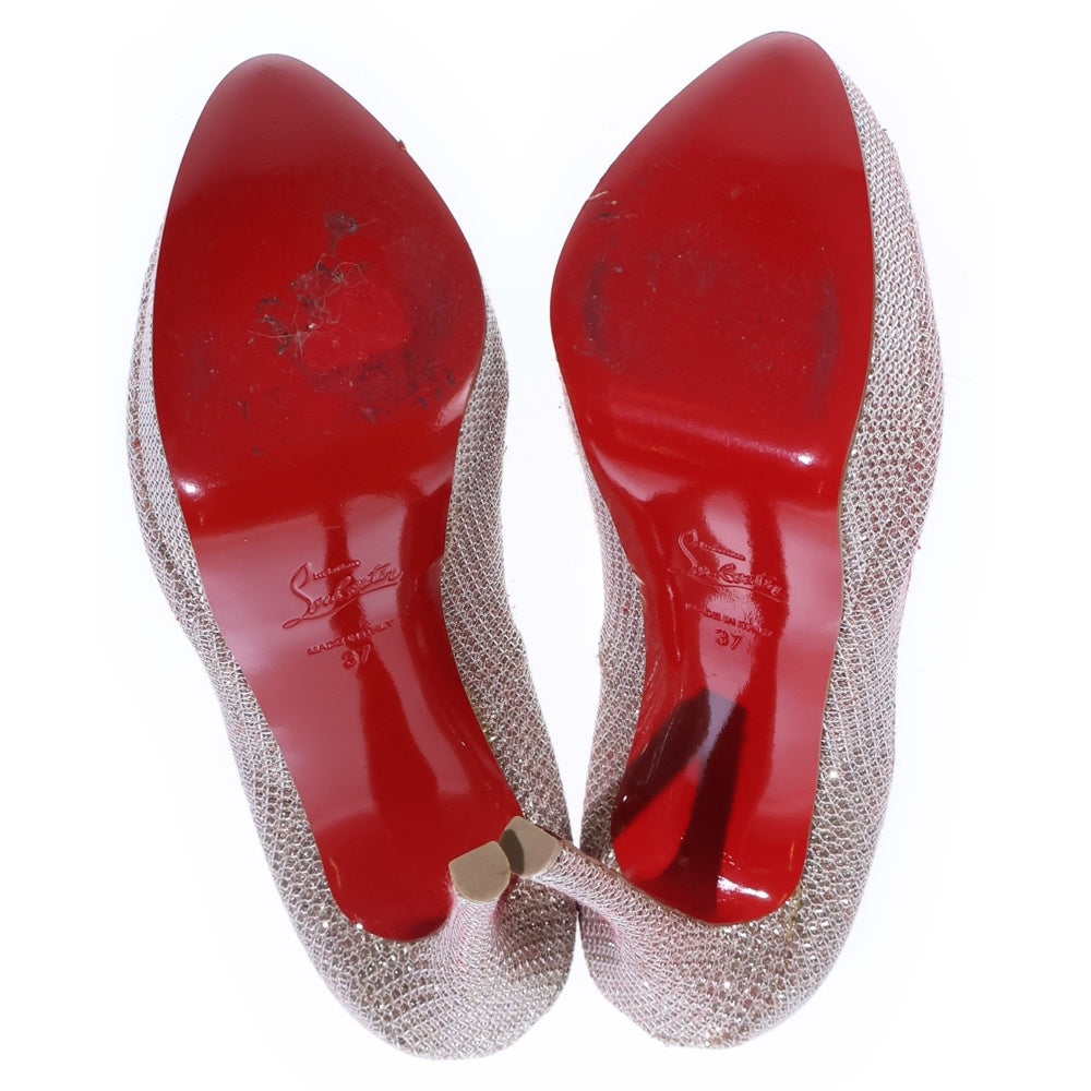 CHRISTIAN LOUBOUTIN(クリスチャンルブタン) グリッターパンプス シルバー 37 レディース