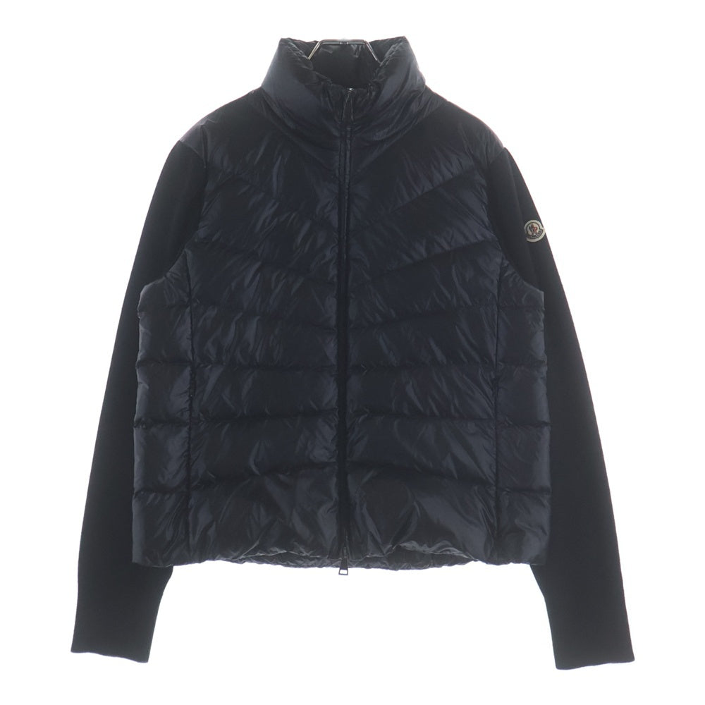 MONCLER(モンクレール) 25AW ワッペンロゴ ニット切り替え ダウンジャケット ブラック K20939B00024 M1131 レディース