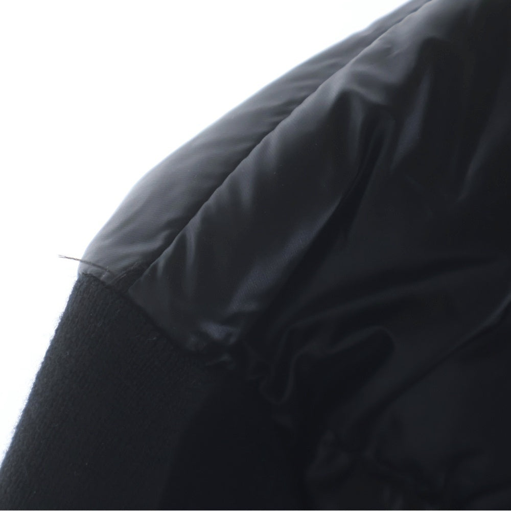 MONCLER(モンクレール) 25AW ワッペンロゴ ニット切り替え ダウンジャケット ブラック K20939B00024 M1131 レディース