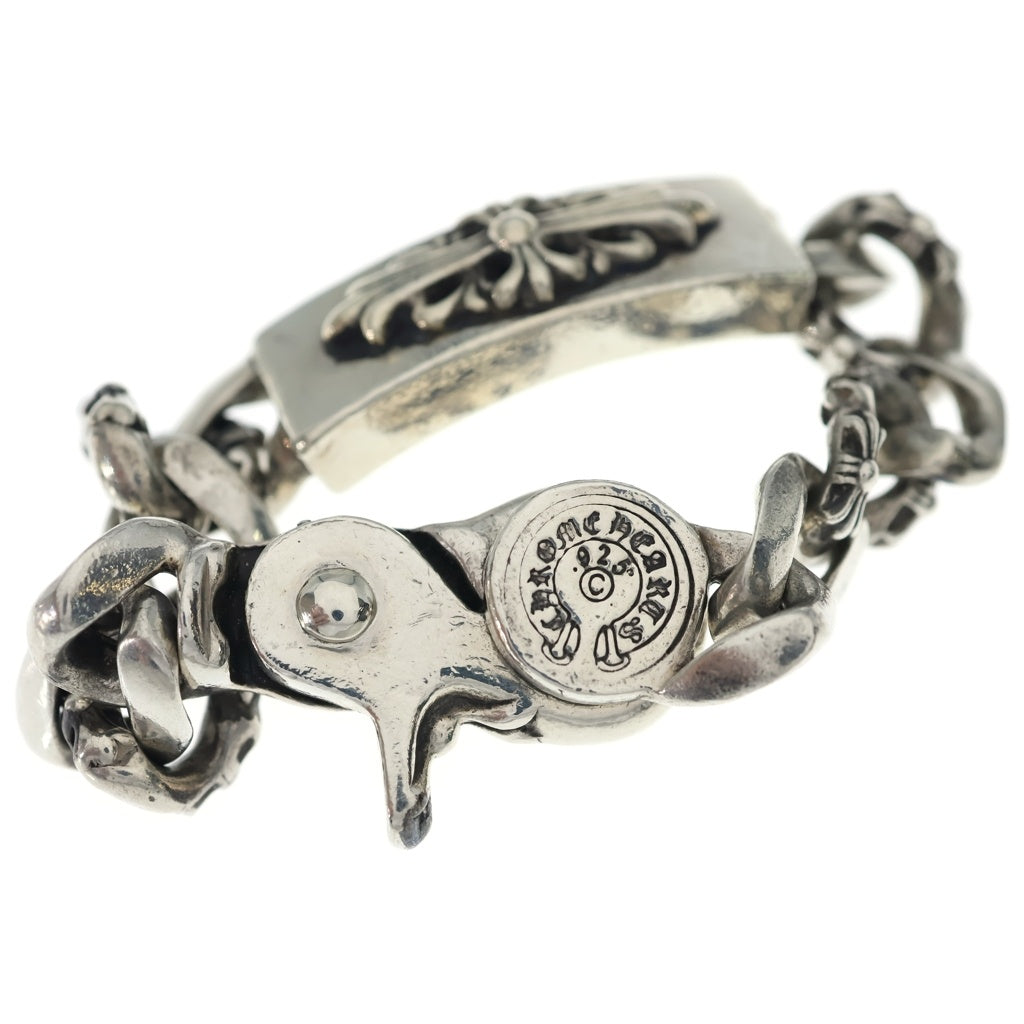 CHROME HEARTS(クロムハーツ) ファンシーリンク フローラルクロスIDブレスレット ブレスレット シルバー