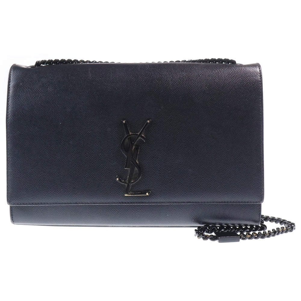 SAINT LAURENT PARIS(サンローランパリ) ケイト ミディアム グレイン レザー ショルダーバッグ ブラック 364021 レディース