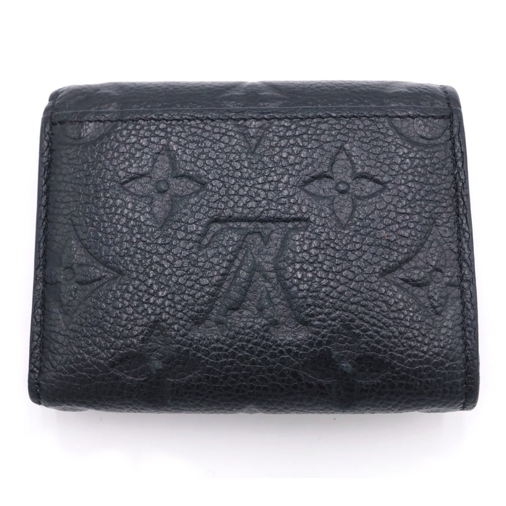LOUIS VUITTON(ルイヴィトン) モノグラムアンプラント ポルトフォイユヴィクトリーヌ ミニ財布 コンパクトウォレット コインケース ブラック レザー M64060 ゴールド金具 レディース
