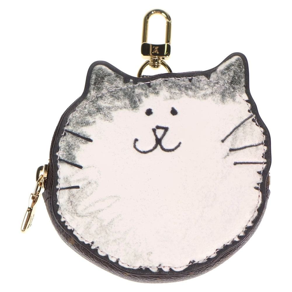 LOUIS VUITTON(ルイヴィトン) モノグラム キティ コインパース グレースコディントンコラボ バッグチャーム 小物入れ ブラウン×ホワイト PVC M15139 ゴールド金具 レディース