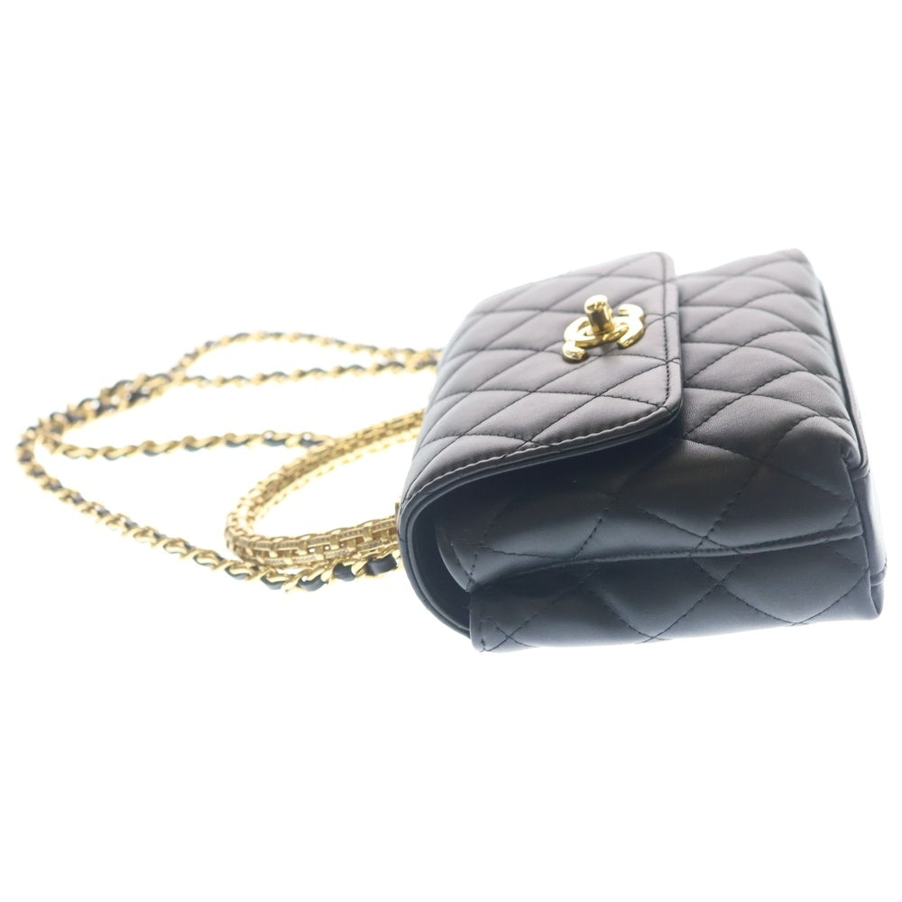 CHANEL(シャネル) マトラッセ ココハンドル16 2WAYバッグ ハンドバッグ ショルダーバッグ チェーンバッグ ブラック ラムスキン AP4245 ゴールド金具 レディース