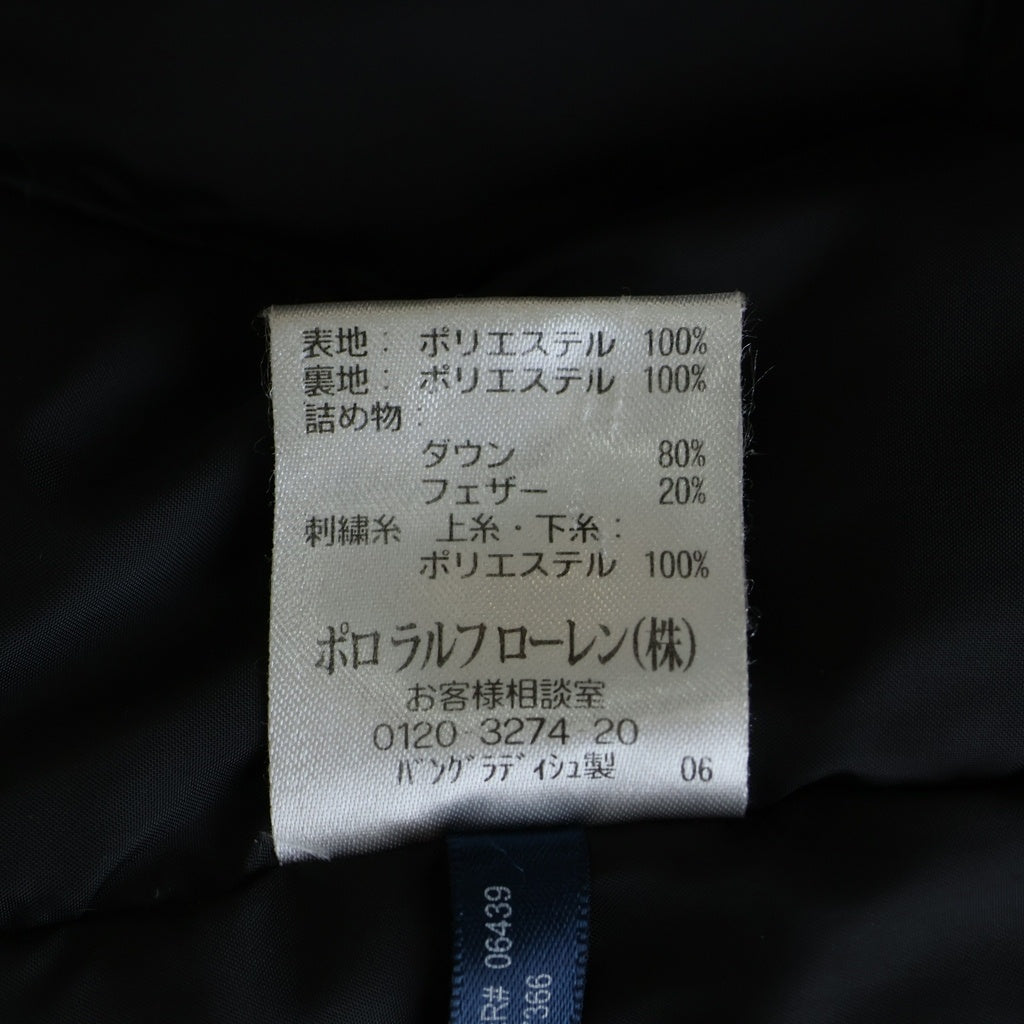 POLO RALPH LAUREN(ポロラルフローレン) フードダウンジャケット #XL ブラック ナイロン MNBLOTWM5E00009