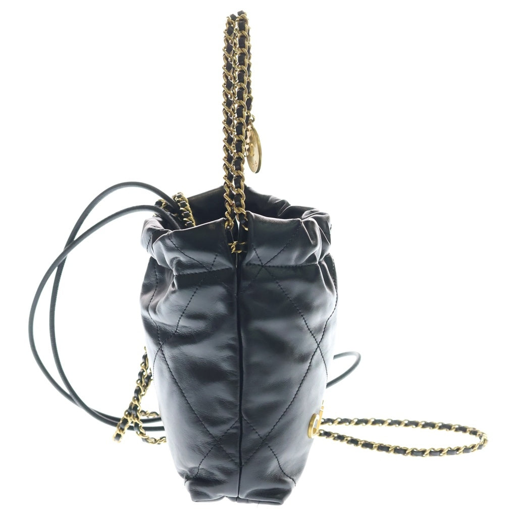 CHANEL(シャネル) シャネル22 ミニ カーフスキン レザー ブラック AS3980 ゴールド金具 レディース