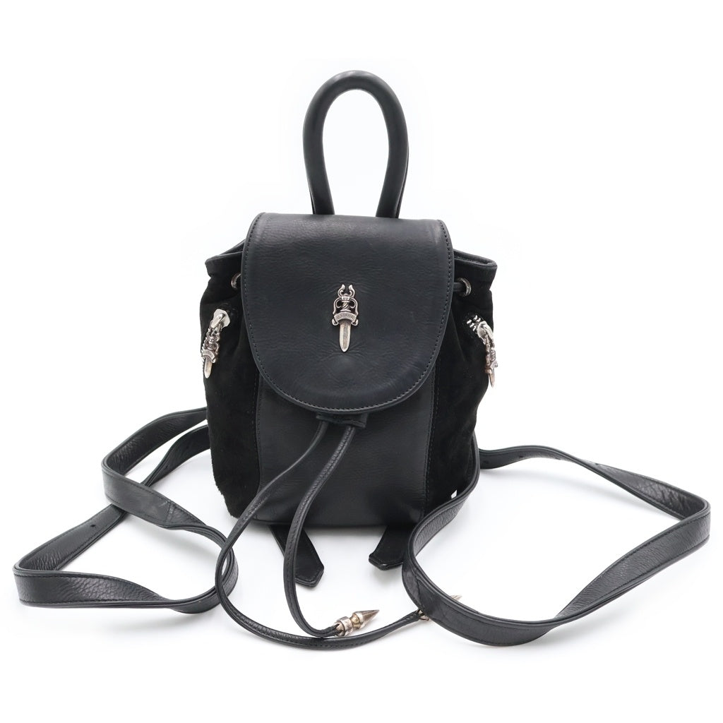 CHROME HEARTS(クロムハーツ) MINI IGGY BACKPACK ミニ イギー スエード コンビレザー ダガー バックパック リュックサック ブラック