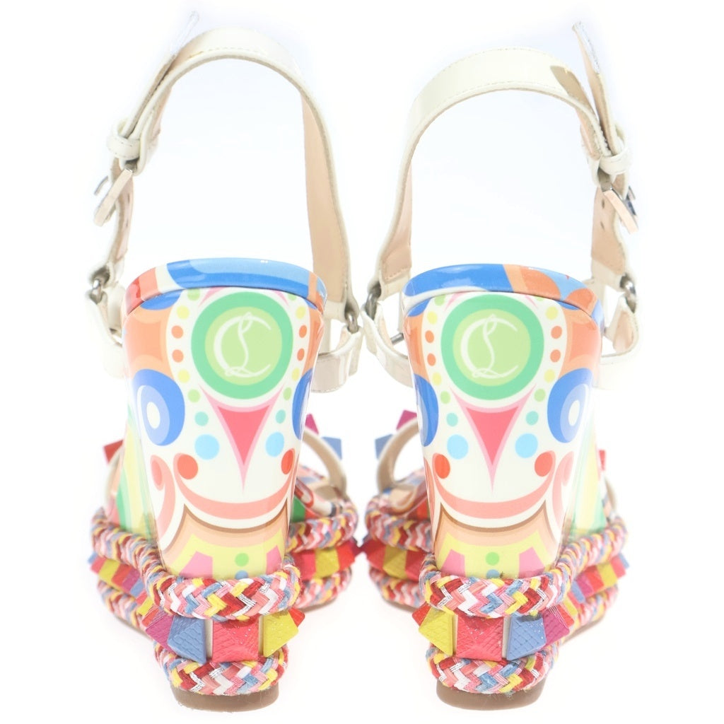 CHRISTIAN LOUBOUTIN(クリスチャンルブタン) PYRACLOU 110 PAT/PAT TIVOLI ピラクルーウェッジソールサンダル レディース マルチ 3210221