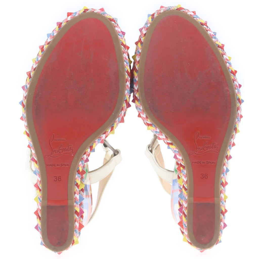 CHRISTIAN LOUBOUTIN(クリスチャンルブタン) PYRACLOU 110 PAT/PAT TIVOLI ピラクルーウェッジソールサンダル レディース マルチ 3210221
