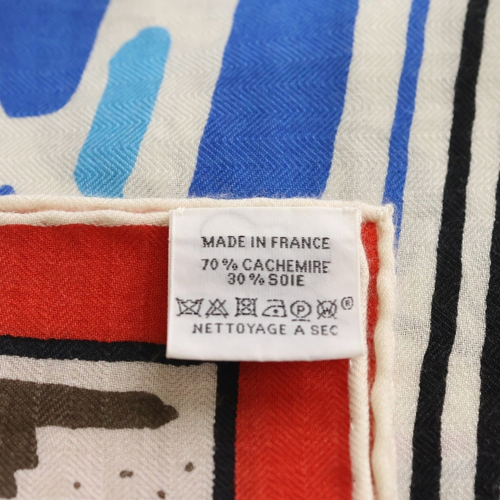 HERMES(エルメス) ■23SS RAYURES D'ETE レイユールデテ カレジェアン カレ140 カシミヤ シルク レディース