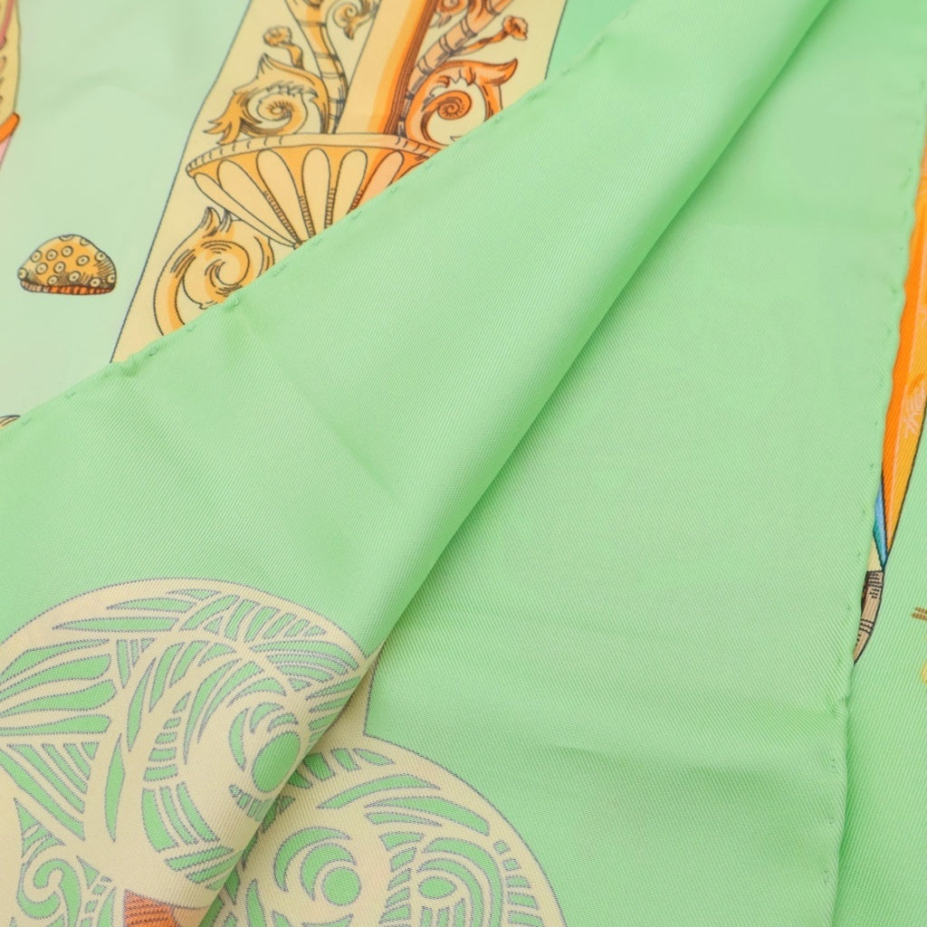HERMES(エルメス) ■カレ90 L ATLANTIDE アトランティス グリーン シルク スカーフ レディース