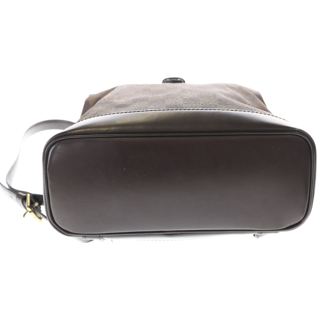 LOUIS VUITTON(ルイヴィトン) ダミエ ソーホー PVC レザー リュックサック バックパック ゴールド金具 ブラウン N51132 レディース