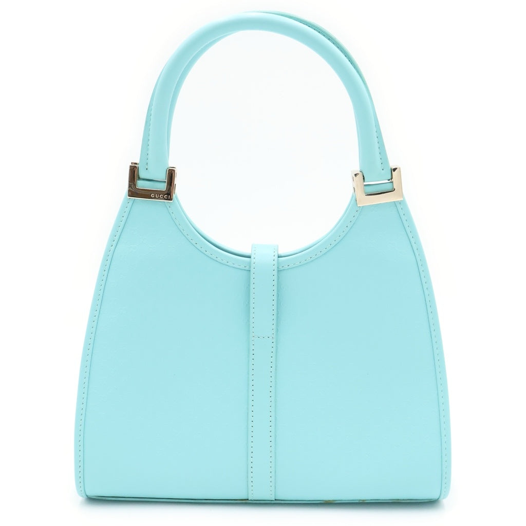 GUCCI(グッチ) ■マイクログッチシマ ジャッキー ミニハンドバッグ ブルー レザー 005 0788 レディース