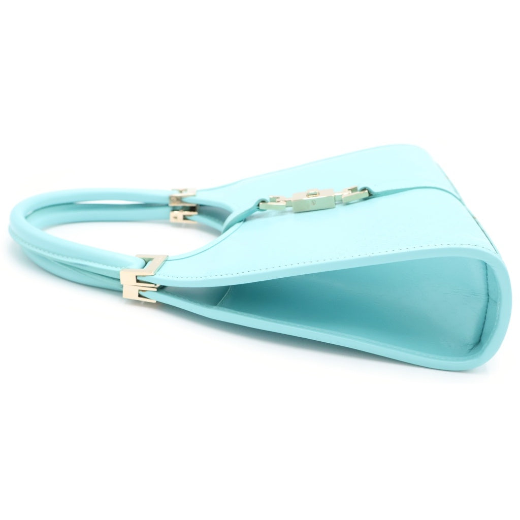 GUCCI(グッチ) ■マイクログッチシマ ジャッキー ミニハンドバッグ ブルー レザー 005 0788 レディース