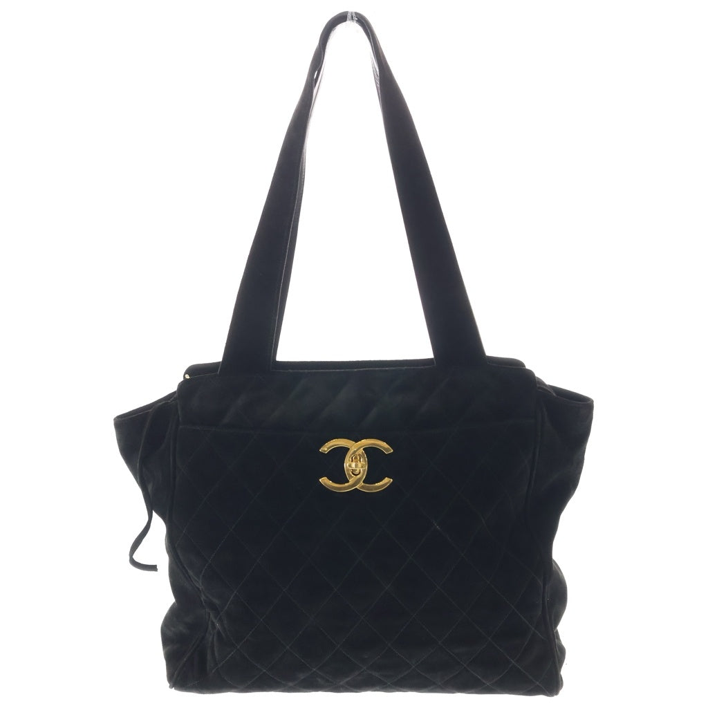 CHANEL(シャネル) ■マトラッセ ココマーク ブラック スエード トートバッグ 3501149 袋 レディース