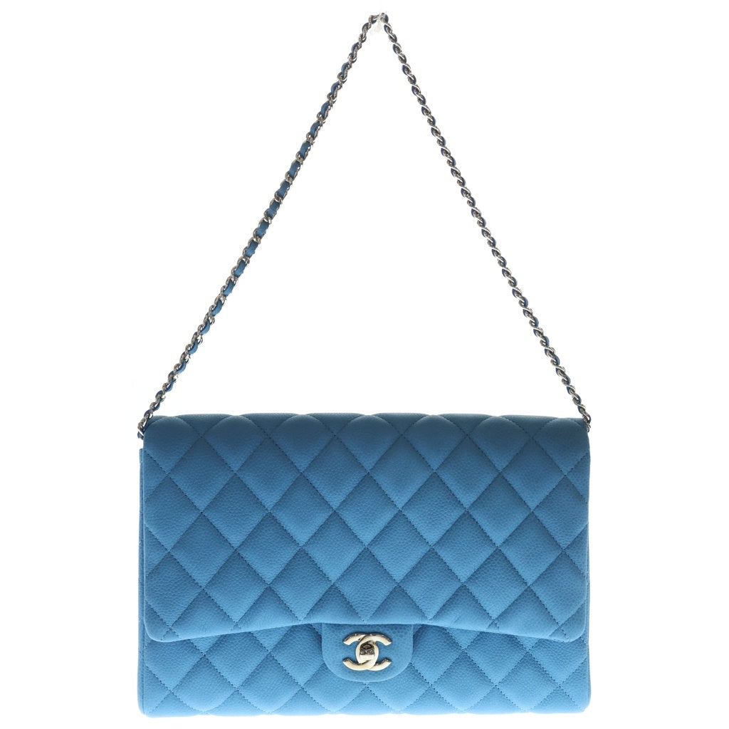 CHANEL(シャネル) マトラッセ28 キャビアスキン レザー Sフラップ 
