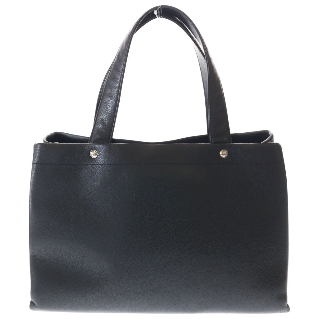 CHANEL(シャネル) ココマーク トートバッグ ハンドバッグ ブラック キャビアスキン A46566 シルバー金具 レディース