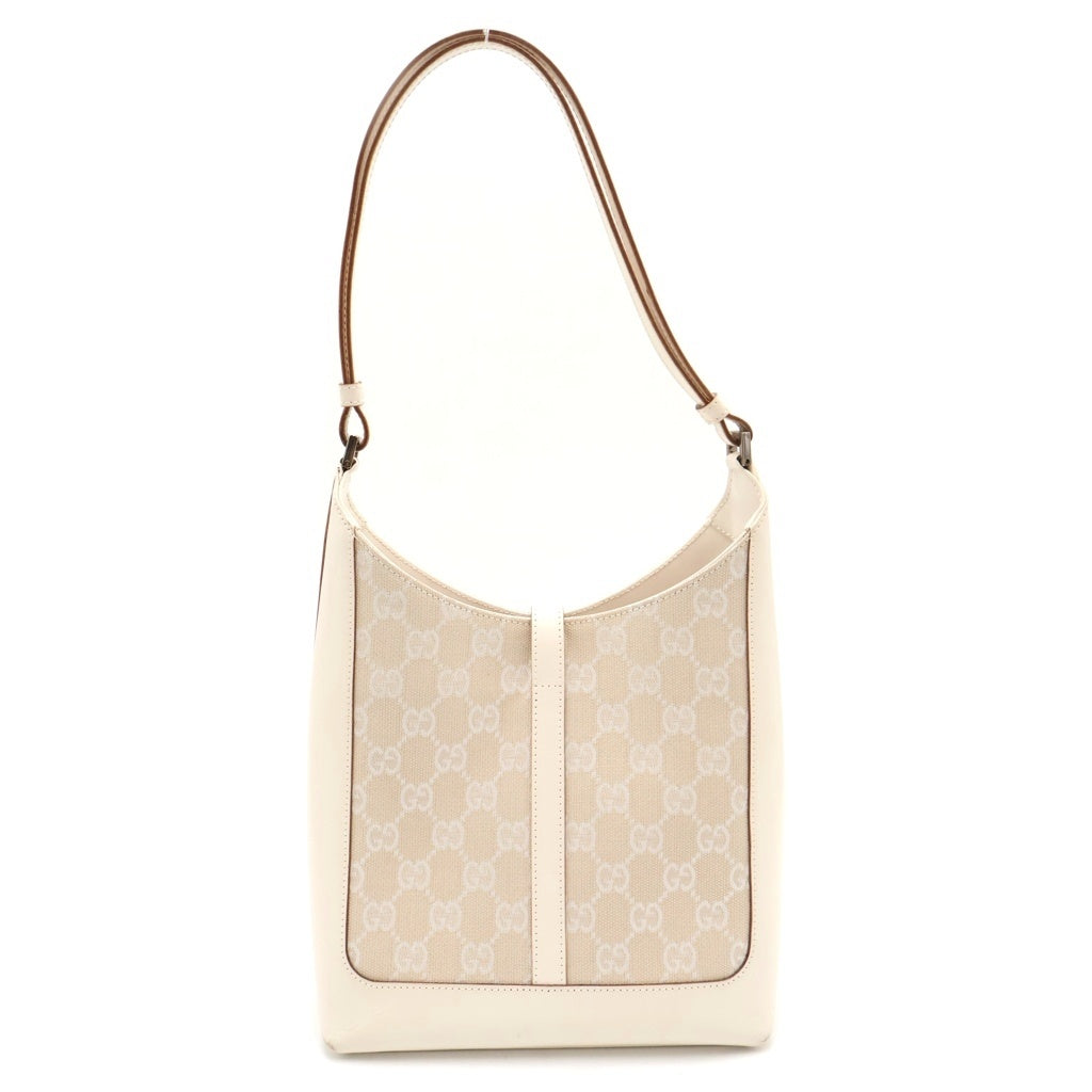GUCCI(グッチ) ■ショルダーバッグ ジャッキー 白 GGキャンバス×レザー 001 3876 レディース