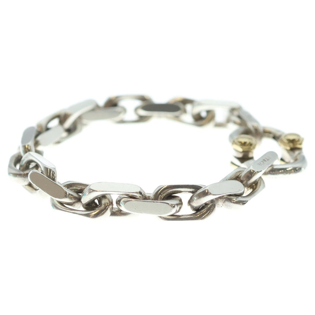 TIFFANY & Co.(ティファニー) メイカーズ ワイド ブレスレット チェーン シルバー Ag925×Au750 47.3g レディース