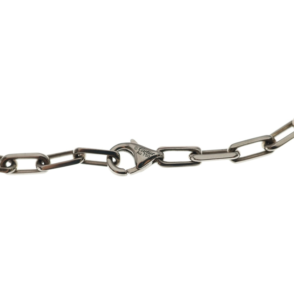 Cartier(カルティエ) サントス ドゥ カルティエ ネックレス シルバー チェーン Au750WG 27.1g CRB7224583 レディース