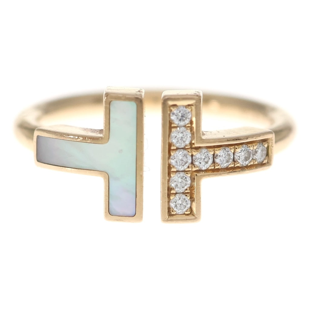 TIFFANY & Co.(ティファニー) Tワイヤー シェル ダイヤ リング ピンク