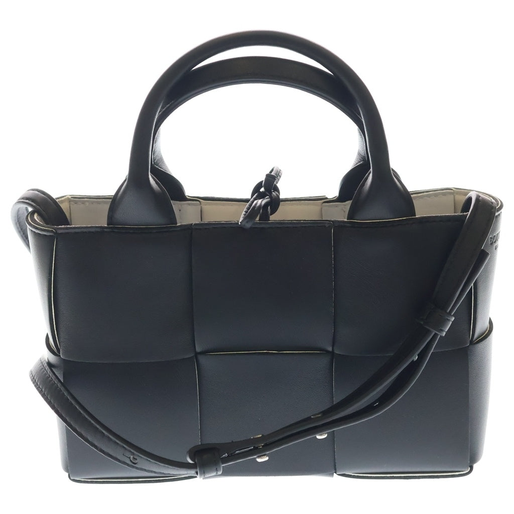 BOTTEGA VENETA(ボッテガヴェネタ) キャンディー アルコ ハンドバッグ ショルダーバッグ ブラック×ホワイト レザー 729029 レディース