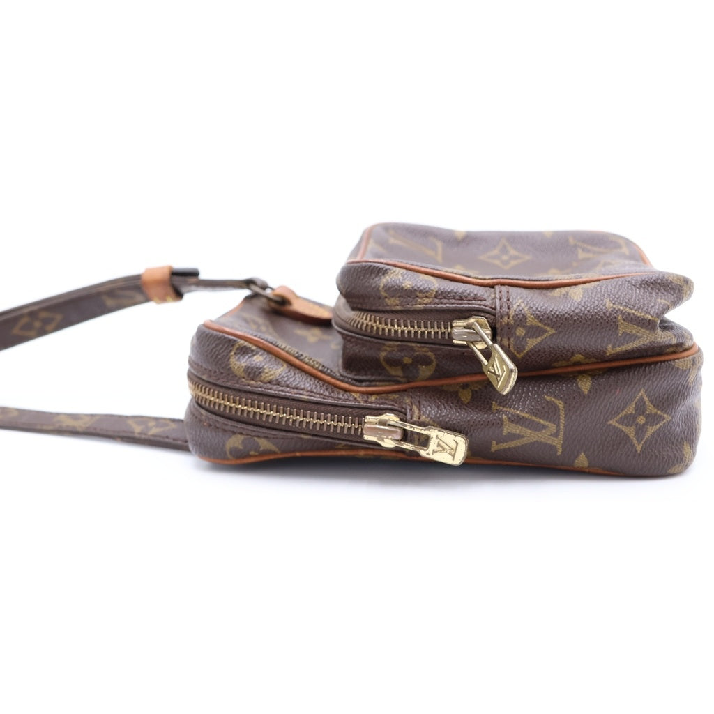 LOUIS VUITTON(ルイヴィトン) ミニアマゾン モノグラム PVC レザー ショルダーバッグ ゴールド金具 ブラウン M45238 レディース