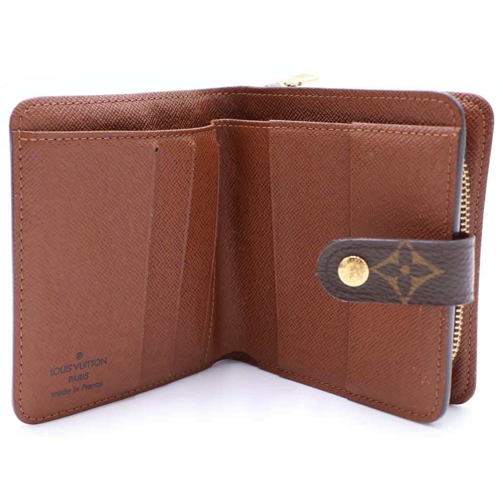 LOUIS VUITTON(ルイヴィトン) モノグラム コンパクトジップ PVC レザー