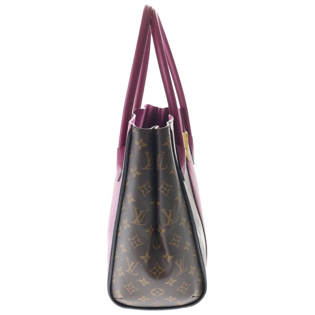 LOUIS VUITTON(ルイヴィトン) キモノMM モノグラム PVC レザー トートバッグ ゴールド金具 ブラウン/パープル M40521 レディース