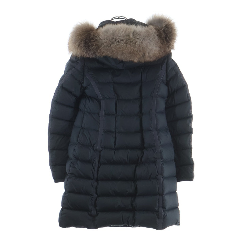 MONCLER(モンクレール) 19AW HERMINE エルミンヌ ファーフーデッド ロングダウンジャケット コート グレー レディース E20934990016 53048