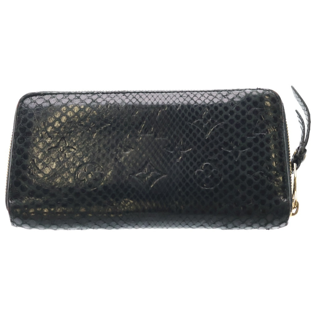 LOUIS VUITTON(ルイヴィトン) モノグラム パイソン ジッピー・ウォレット ラウンドファスナー 長財布 ロングウォレット カードケース ブラック ノワール M80686 ゴールド金具