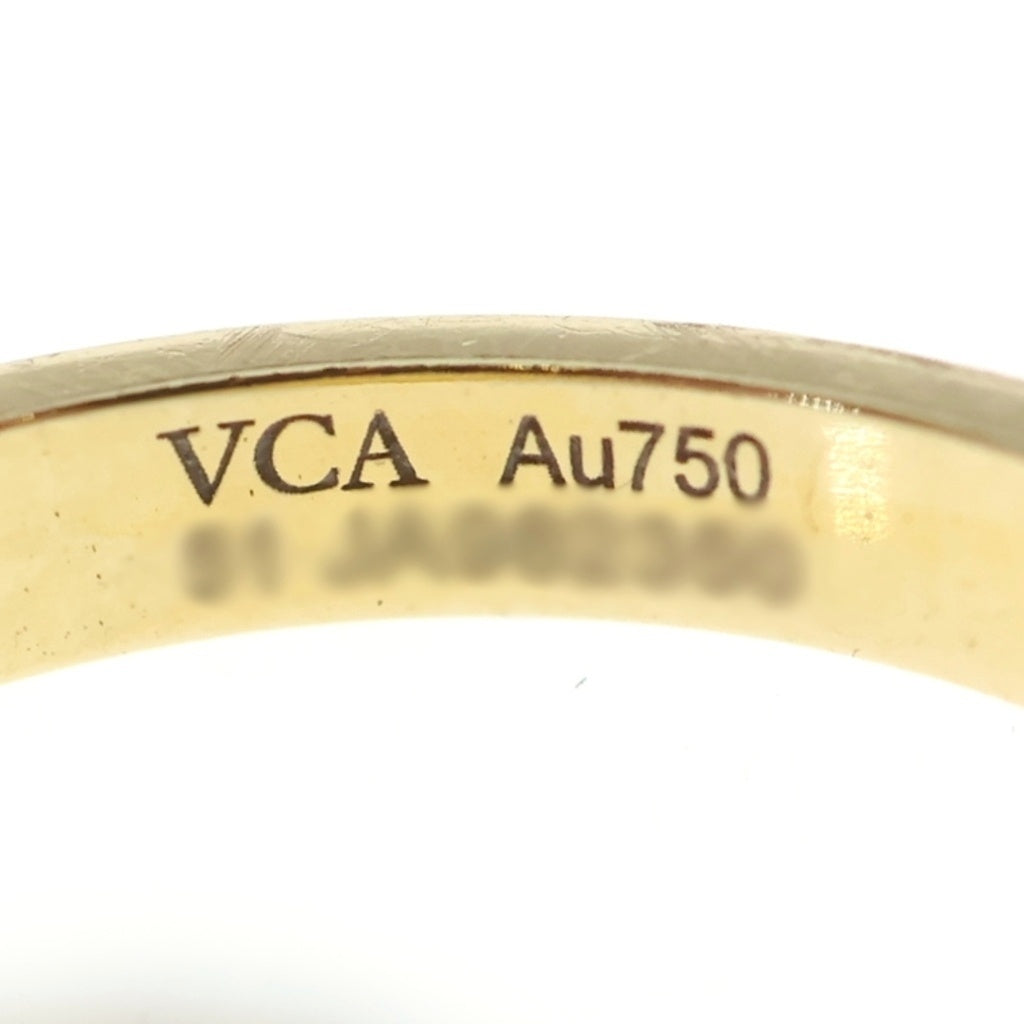 Van Cleef & Arpels(ヴァンクリーフアンドアーペル) ヴィンテージアルハンブラ マラカイト ダイヤリング ゴールド×グリーン Au750YG #51 7.4g VCARO3QM51 レディース