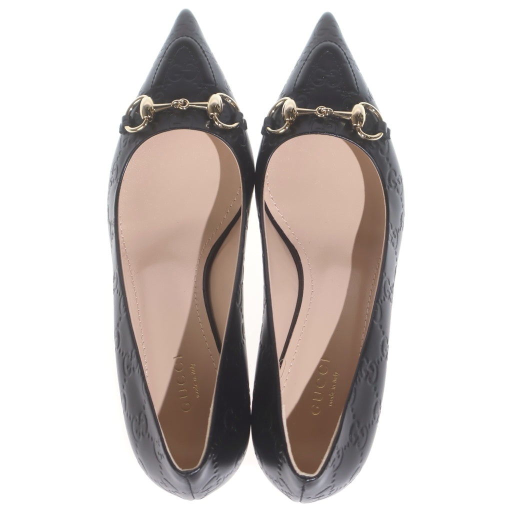 GUCCI(グッチ) SS26 Women's pump with Horsebit ウーマンパンプウィズホースビット ヒールパンプス ブラック 853320 #37 1/2 853320 レディース