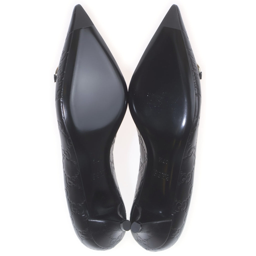 GUCCI(グッチ) SS26 Women's pump with Horsebit ウーマンパンプウィズホースビット ヒールパンプス ブラック 853320 #37 1/2 853320 レディース