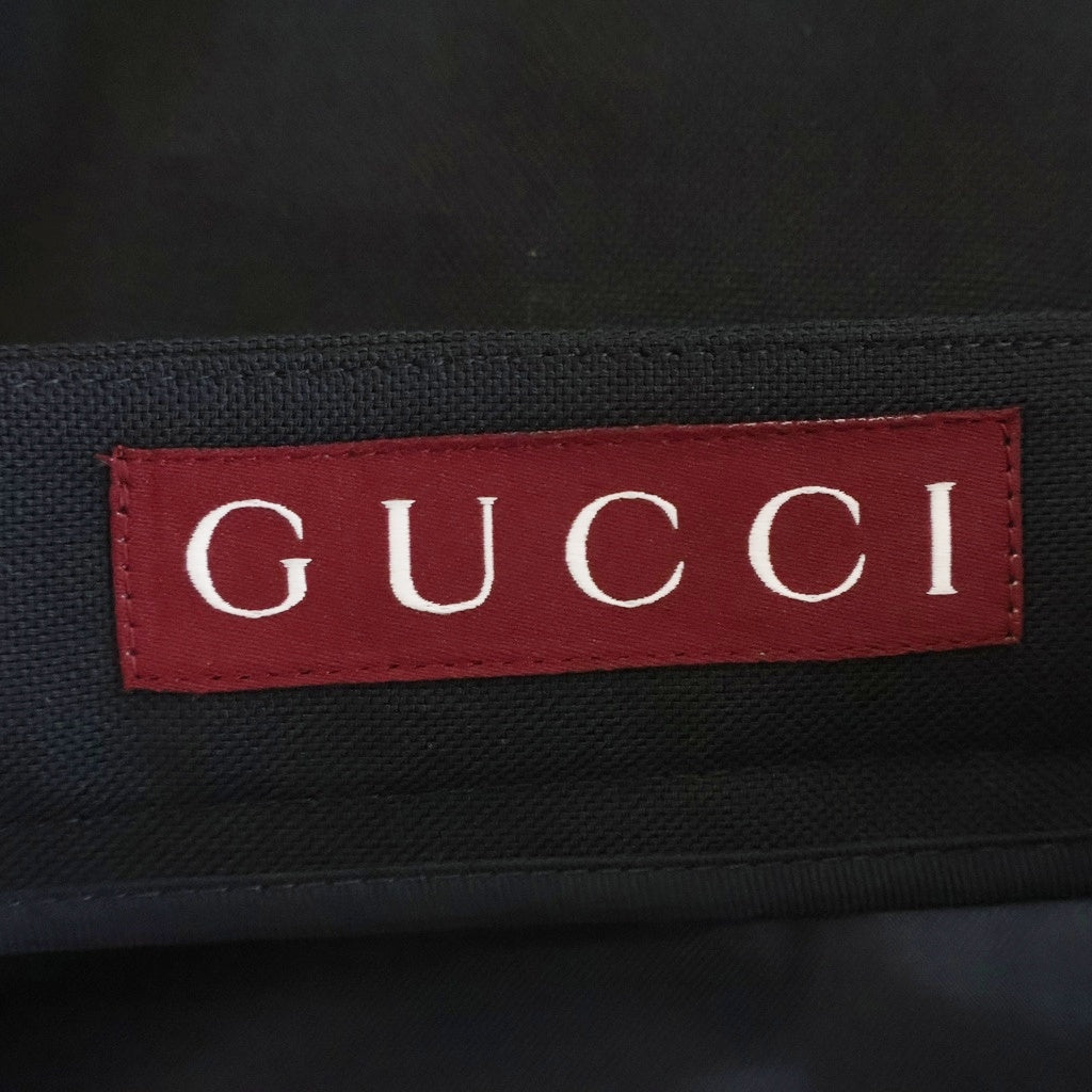 GUCCI(グッチ) 2026年クルーズコレクション セルヴィッジ ディテール パンツ ブラック 852055 #40 レディース