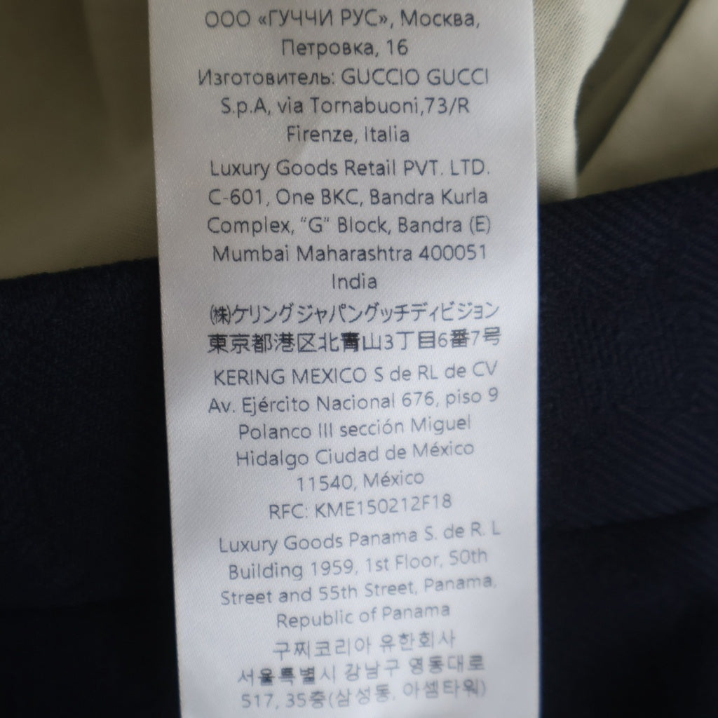 GUCCI(グッチ) GGウールパンツ スラックス ネイビー 793682 #38 レディース
