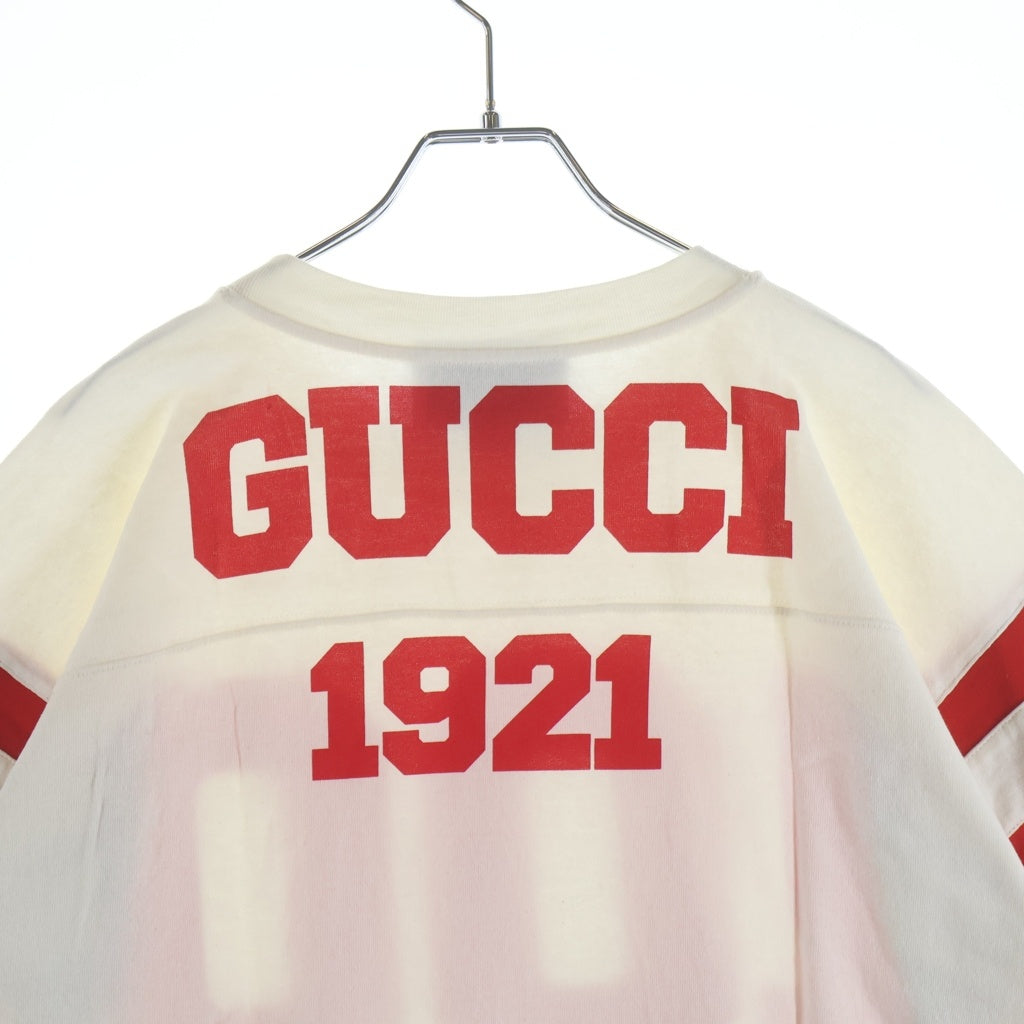 GUCCI(グッチ) 21SS 100周年 MUSIC IS MINE ロゴ Tシャツ ホワイト 660744 #XS