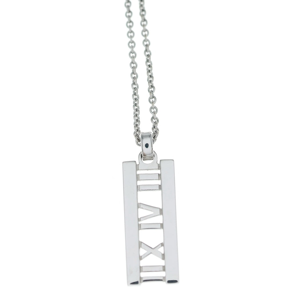 TIFFANY & Co.(ティファニー) アトラスバー ダイヤ ネックレス K18WG ホワイトゴールド レディース