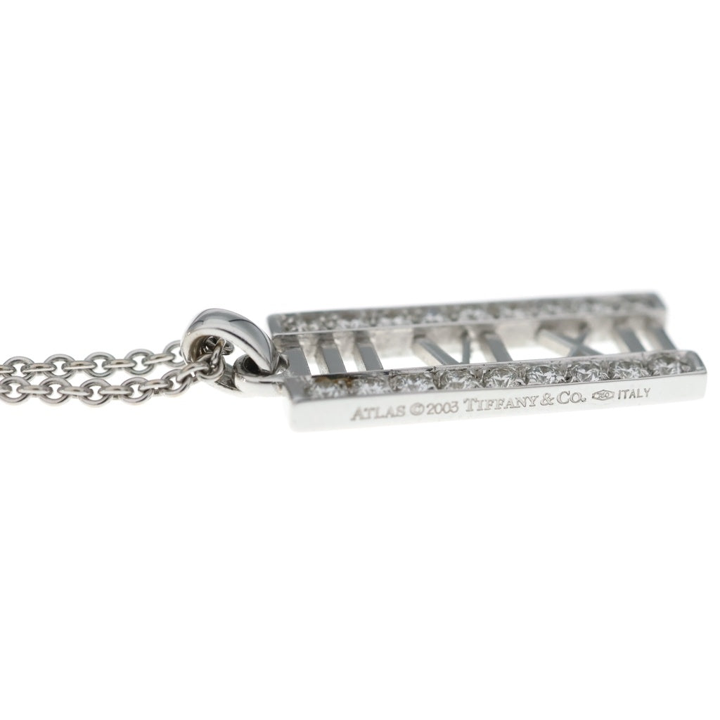 TIFFANY & Co.(ティファニー) アトラスバー ダイヤ ネックレス K18WG ホワイトゴールド レディース