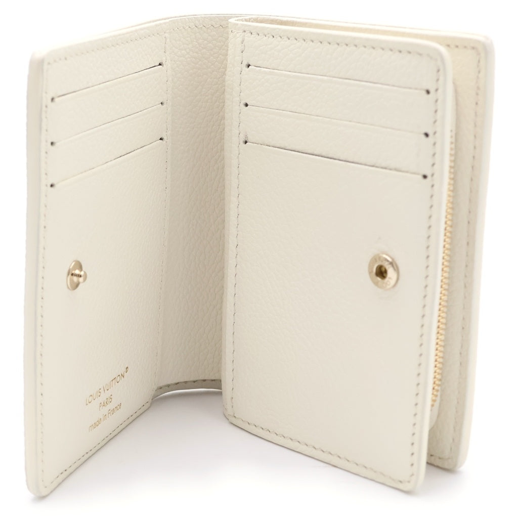 LOUIS VUITTON(ルイヴィトン) モノグラム エクリプス ポルトフォイユ・クレア 二つ折り財布 ホワイト×ブルー レザー RFID M28274 レディース