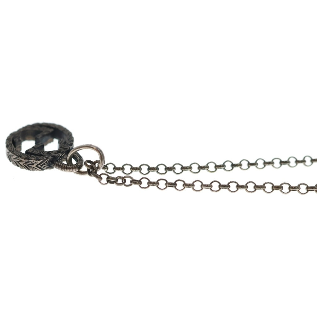 GUCCI(グッチ) インターロッキングG アラベスク ネックレス ペンダント チェーン シルバー Ag925 4.4g レディース