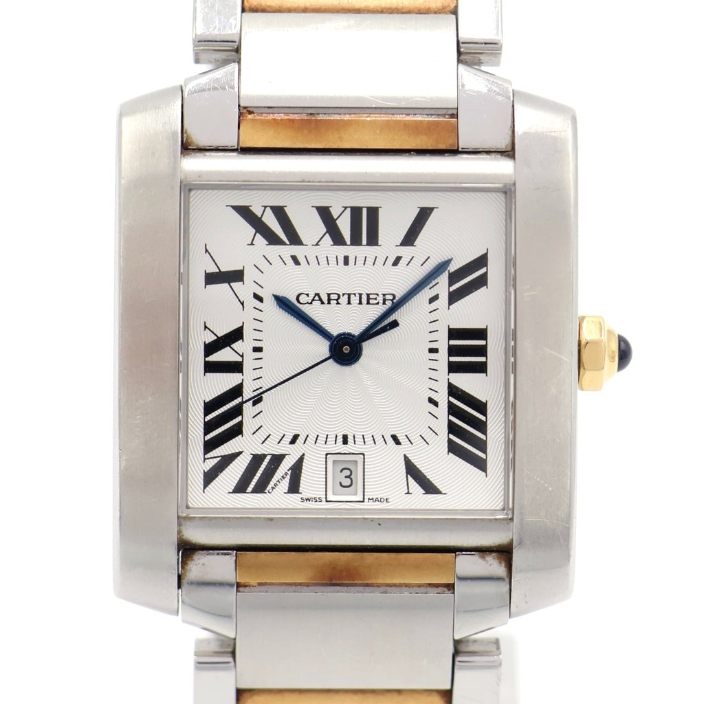 Cartier(カルティエ) タンクフランセーズLM シルバー文字盤 自動巻き 腕時計 K18YG シルバー/イエローゴールド W51005Q4 レディース