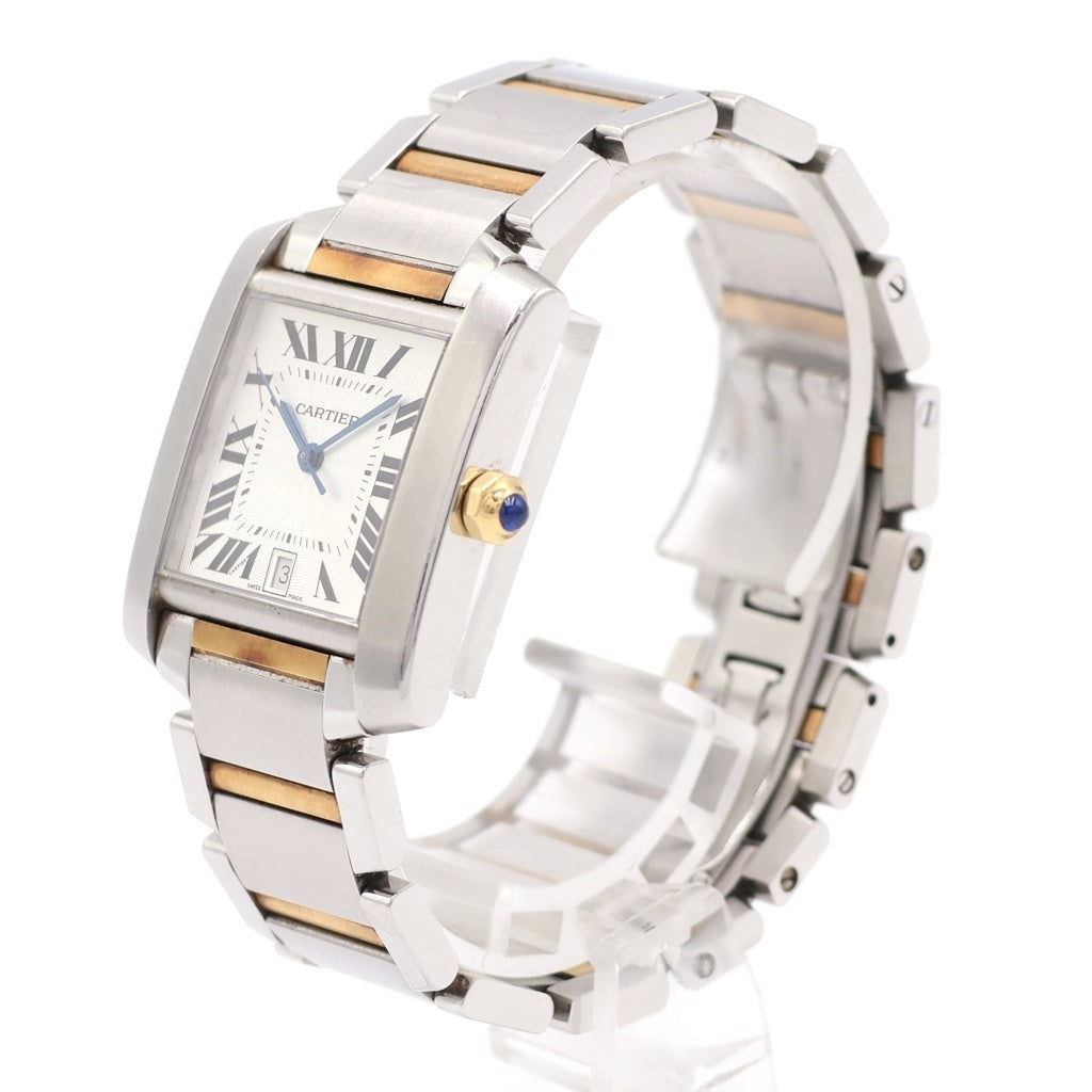 Cartier(カルティエ) タンクフランセーズLM シルバー文字盤 自動巻き 腕時計 K18YG シルバー/イエローゴールド W51005Q4 レディース