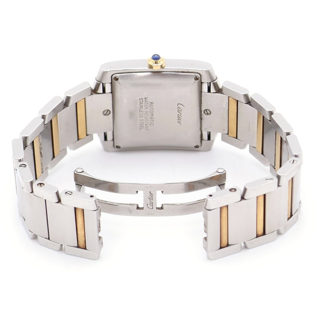Cartier(カルティエ) タンクフランセーズLM シルバー文字盤 自動巻き 腕時計 K18YG シルバー/イエローゴールド W51005Q4 レディース