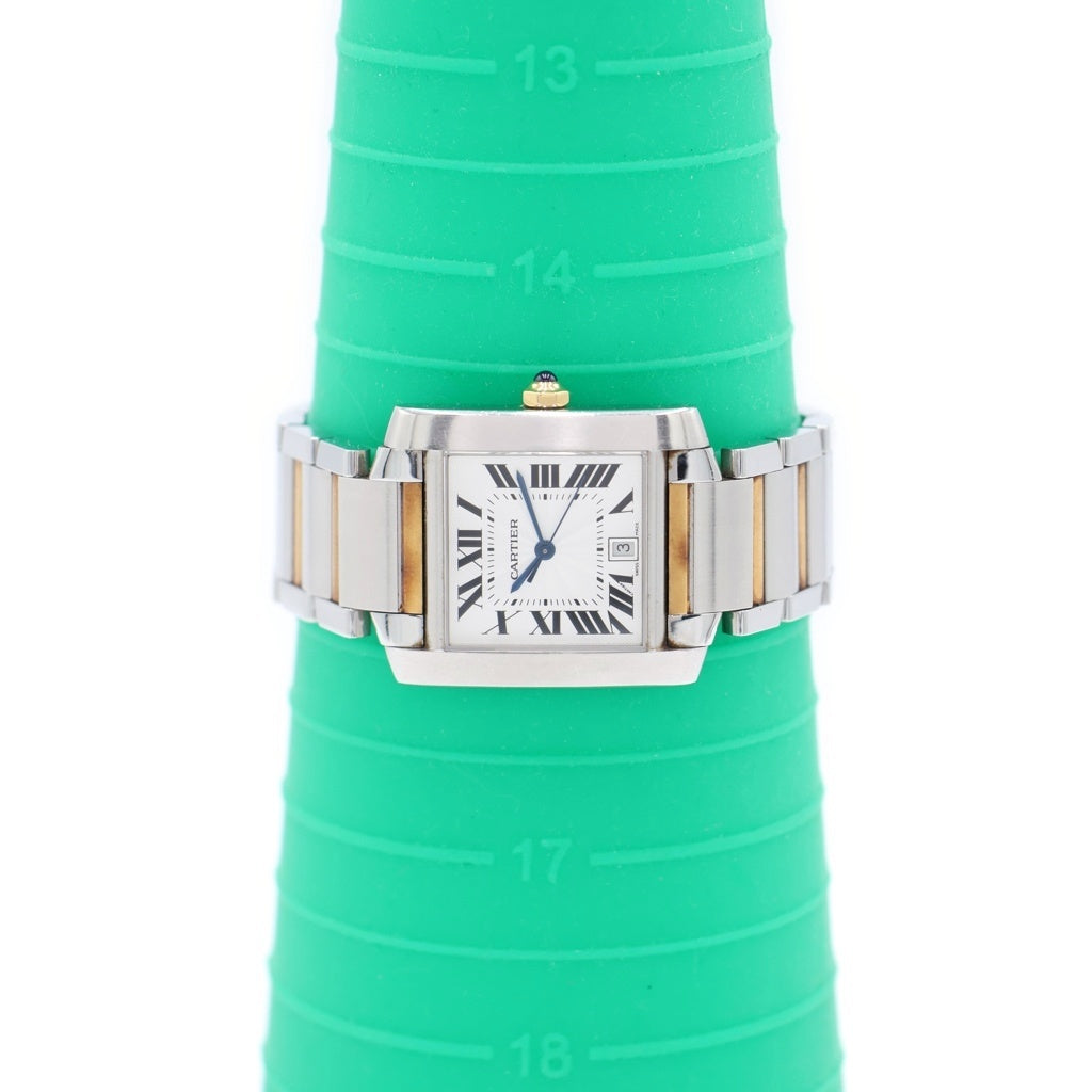 Cartier(カルティエ) タンクフランセーズLM シルバー文字盤 自動巻き 腕時計 K18YG シルバー/イエローゴールド W51005Q4 レディース