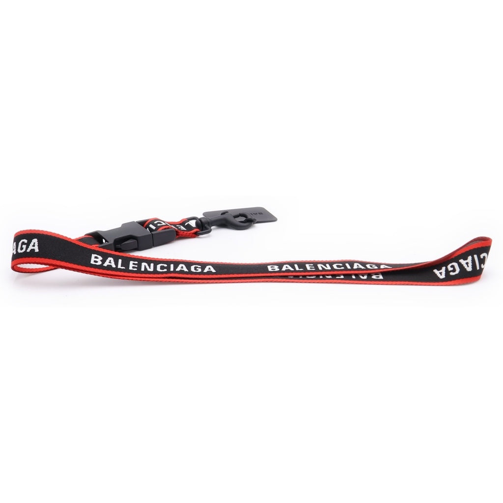 BALENCIAGA(バレンシアガ) スマホホルダー フォンホルダー ストラップ PHONE HOLDER ブラック×レッド 716933
