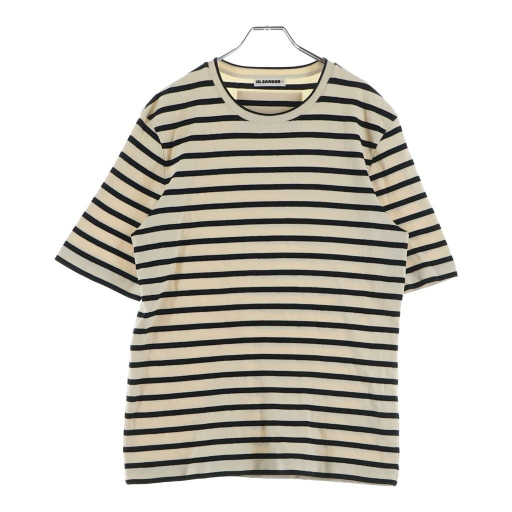 JIL SANDER(ジルサンダー) ジルサンダープラス ボーダーTシャツ 半袖カットソー ホワイト/ブラック コットン